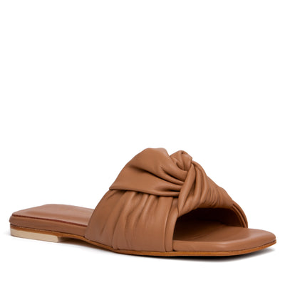 Lia Flat Leather Sandal