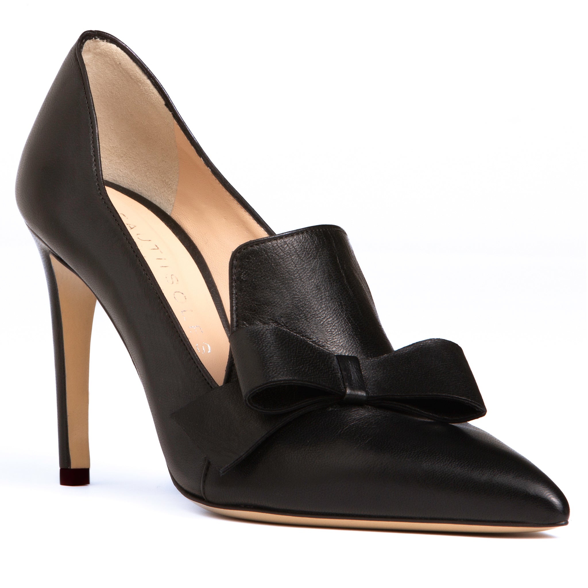 Orabella Black Leather Pump – Beautiisoles