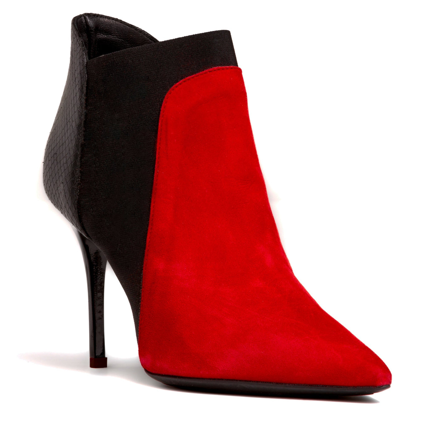 Abby Red Suede Bootie