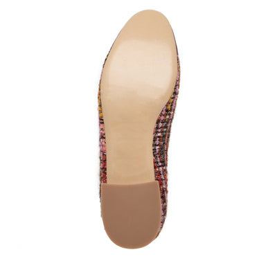 Beatrice Linen & Patent Leather Ballerina