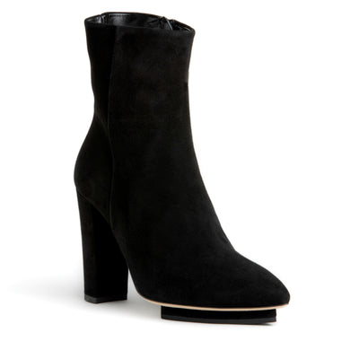 Women Bootie Platform - Black Suede