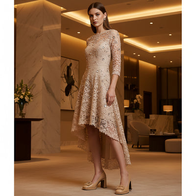 Clementine Rhinestone Platform Leather Pump