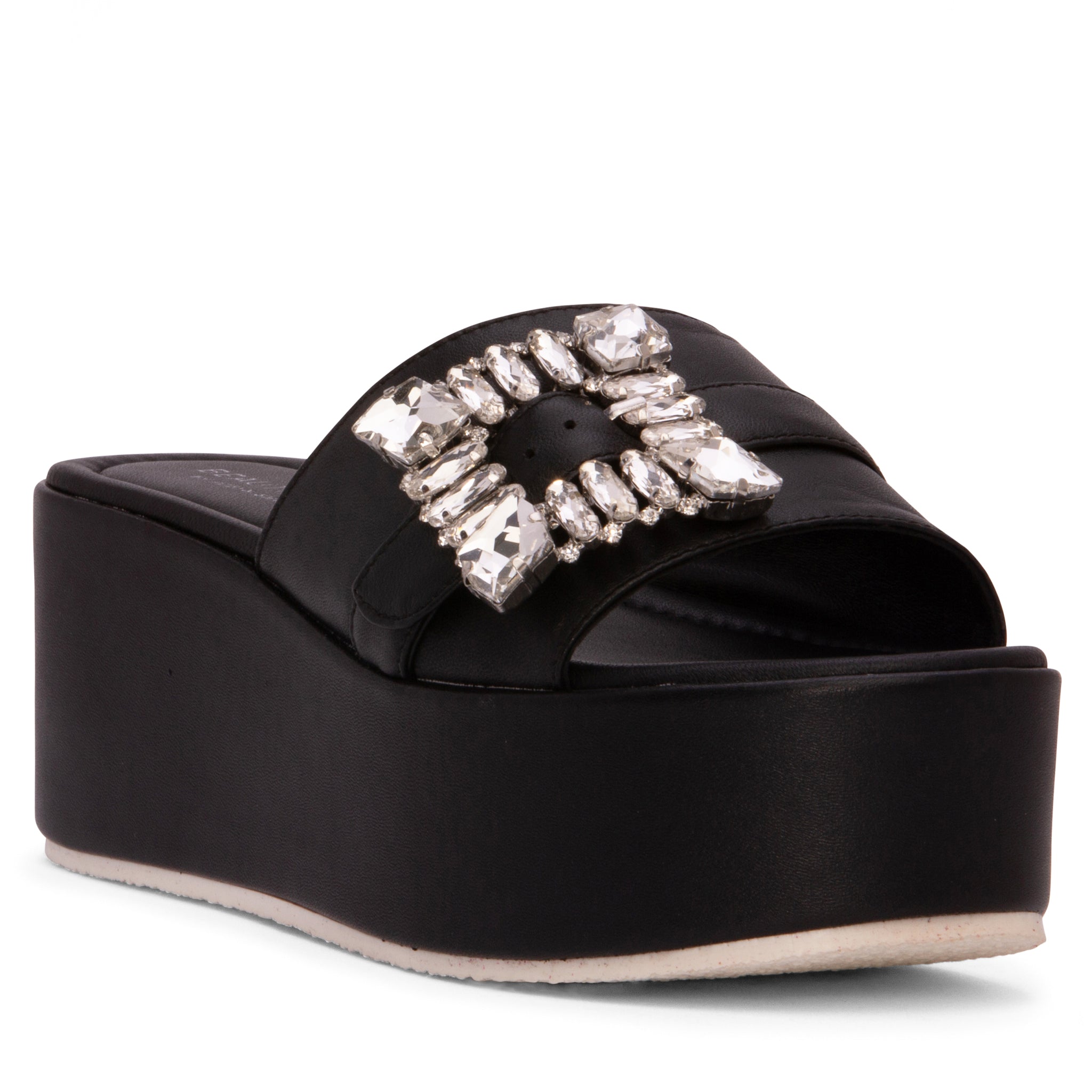 Sandales Plateforme à Bride Réglable MRKT - Cuir Naturel/whisky - Taille 8 US Femme - Occasion