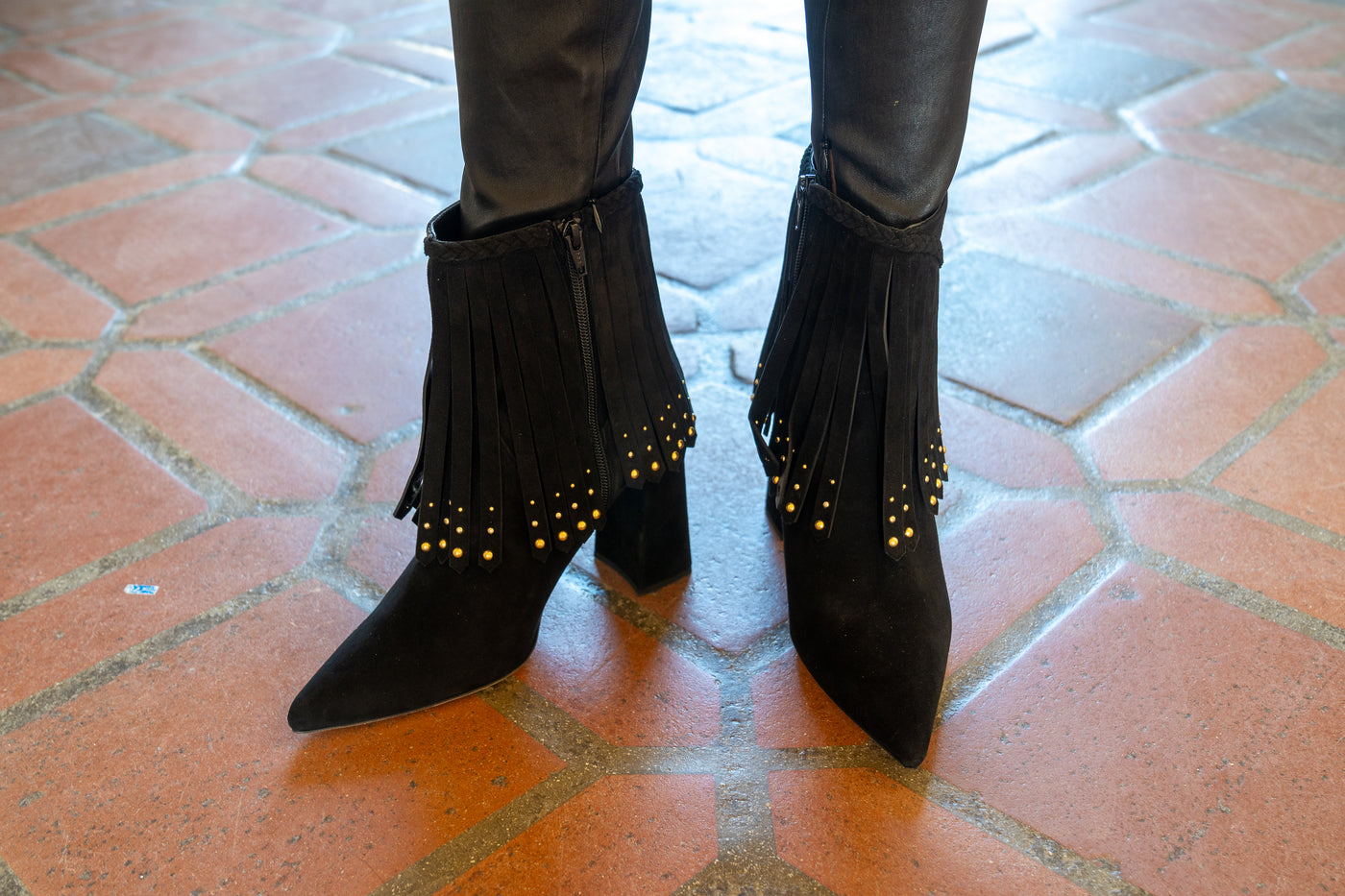 Tal Ankle Suede Fringe Bootie