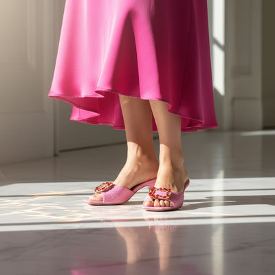 Eden Leather & Linen Sandal