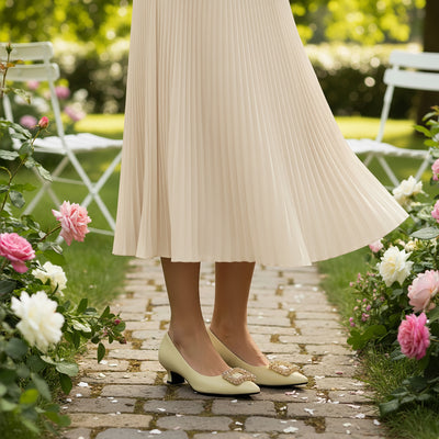 Elsie Micro Heel Leather Pump
