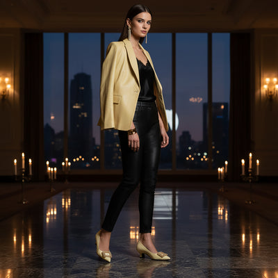 Elsie Micro Heel Leather Pump