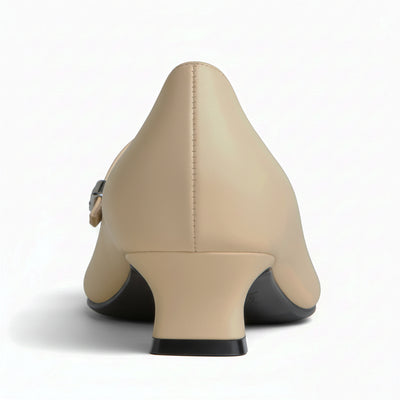 Elsie Micro Heel Leather Pump