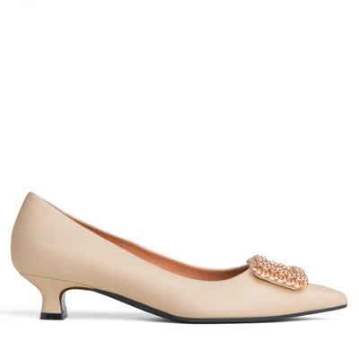 Elsie Micro Heel Leather Pump