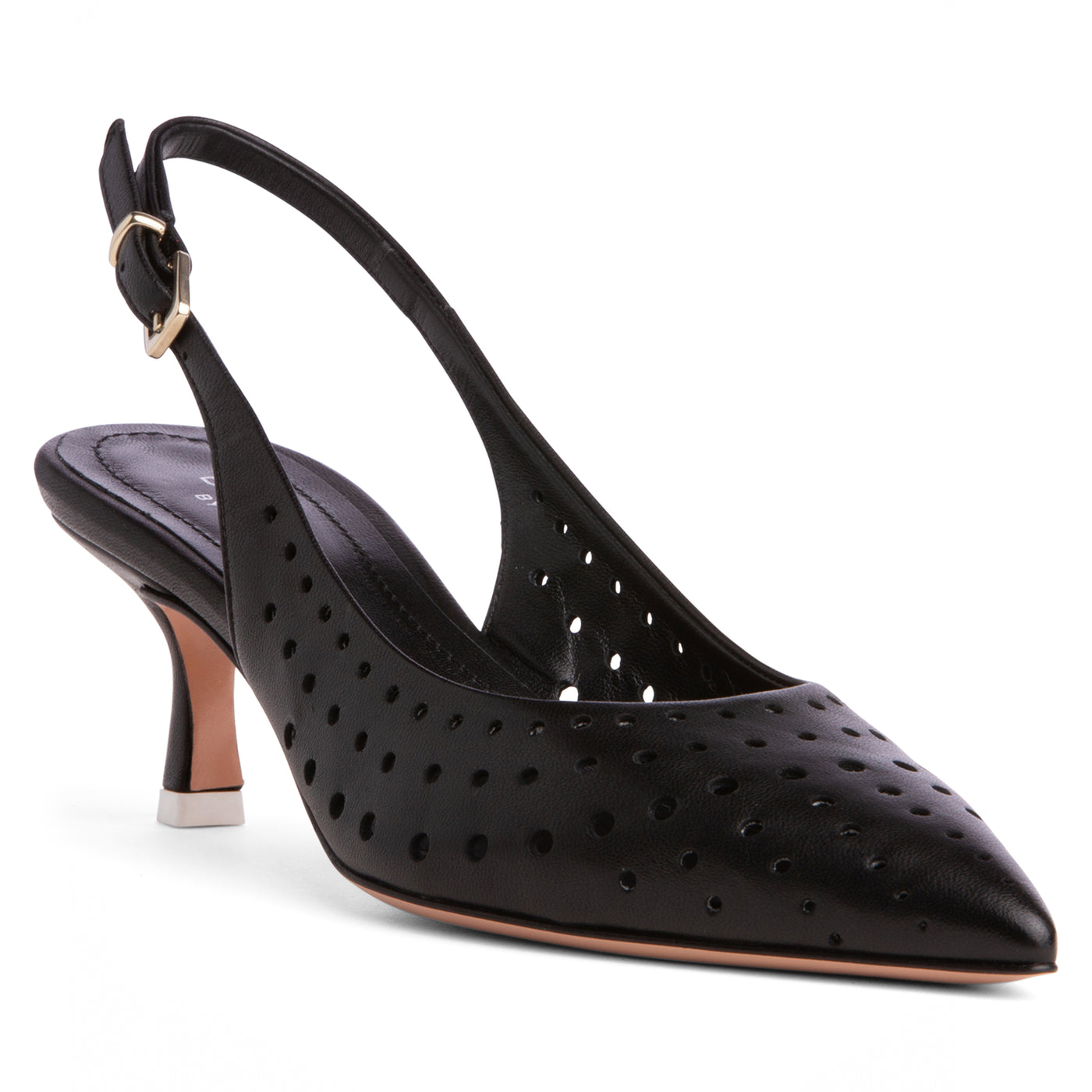 Women Leather Slingback - Black Leather