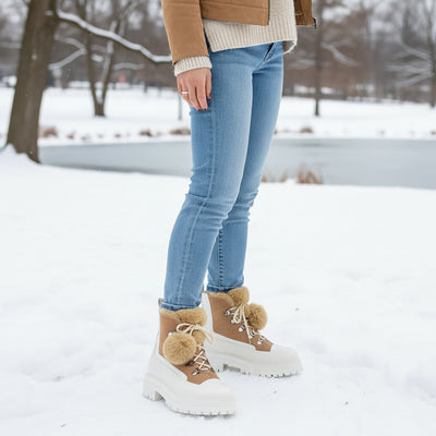 Francy Leather & Faux Fur Hiking Ankle Bootie