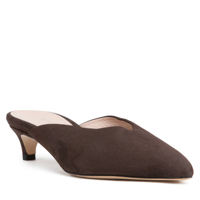 Women Mule Micro Heel - Brown