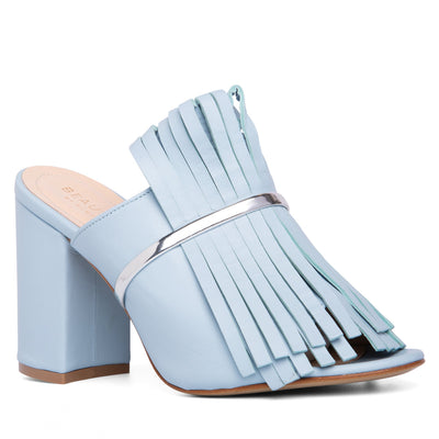 Louisa Sky Blue Leather Sandal