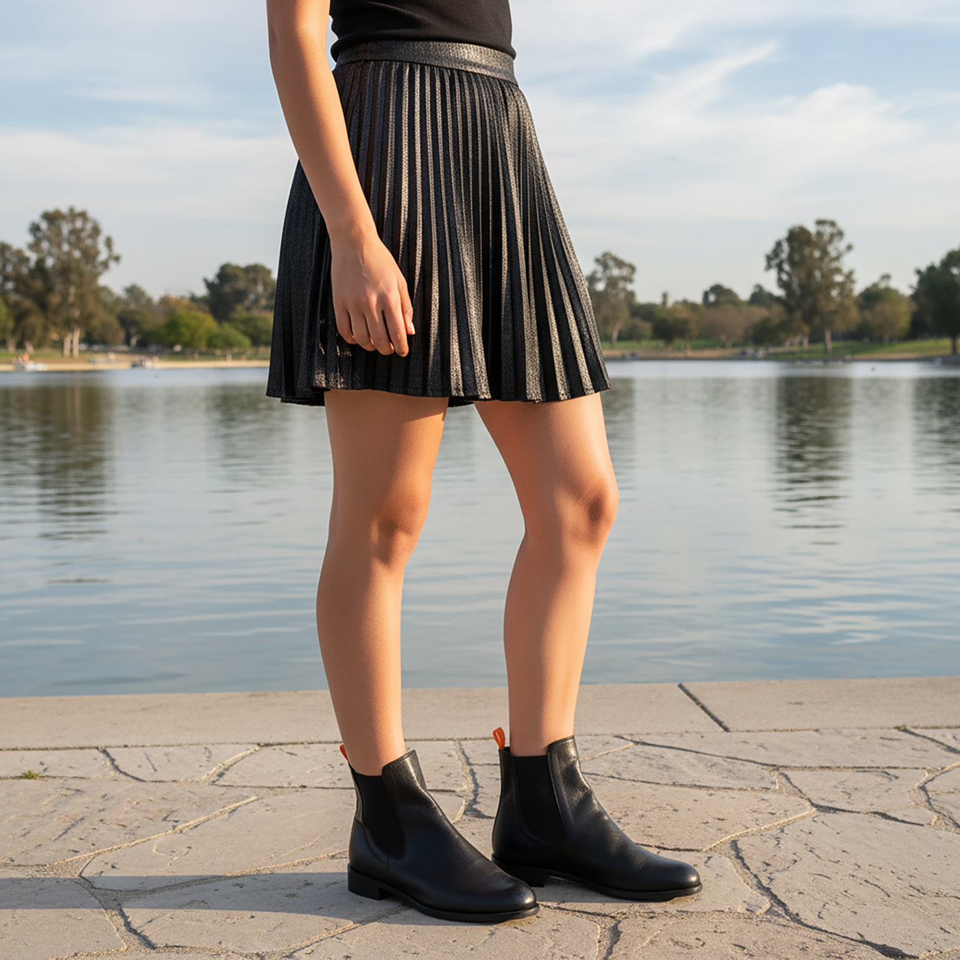 Reba Leather Ankle Bootie