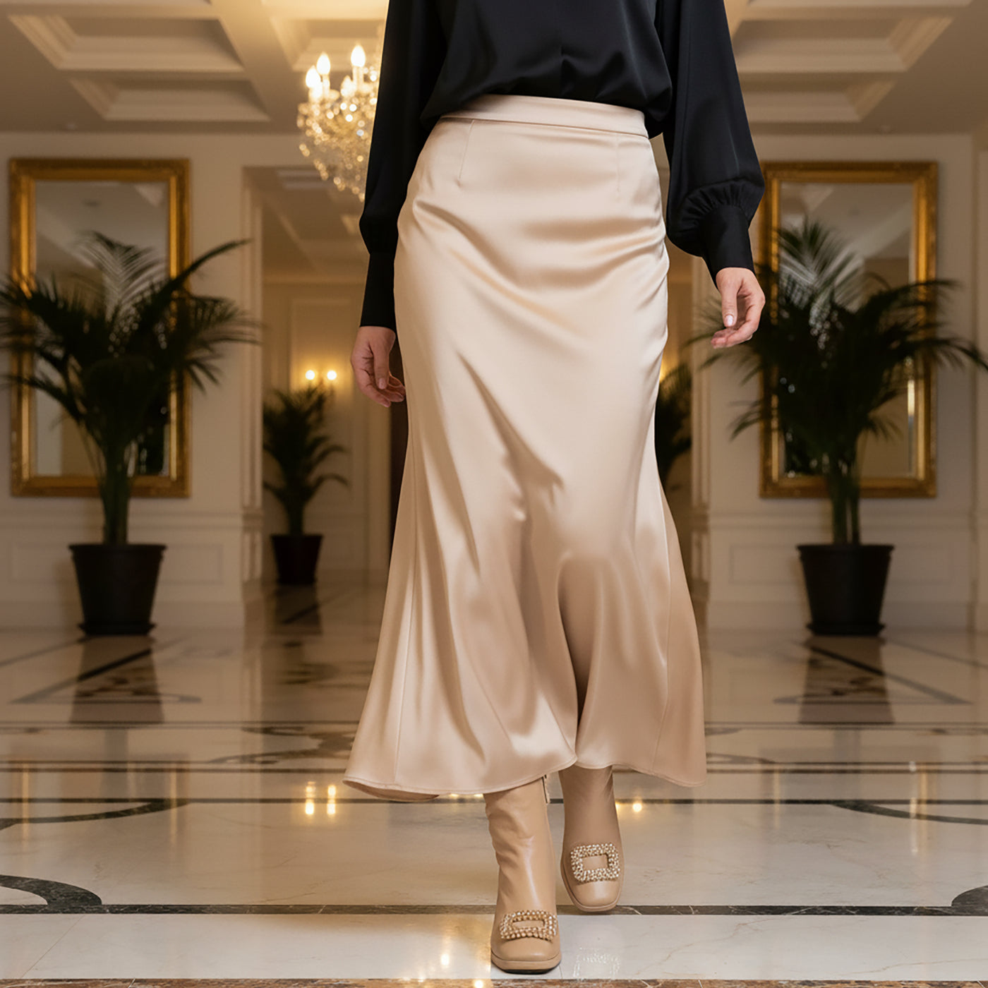 Scarlet Leather Bootie