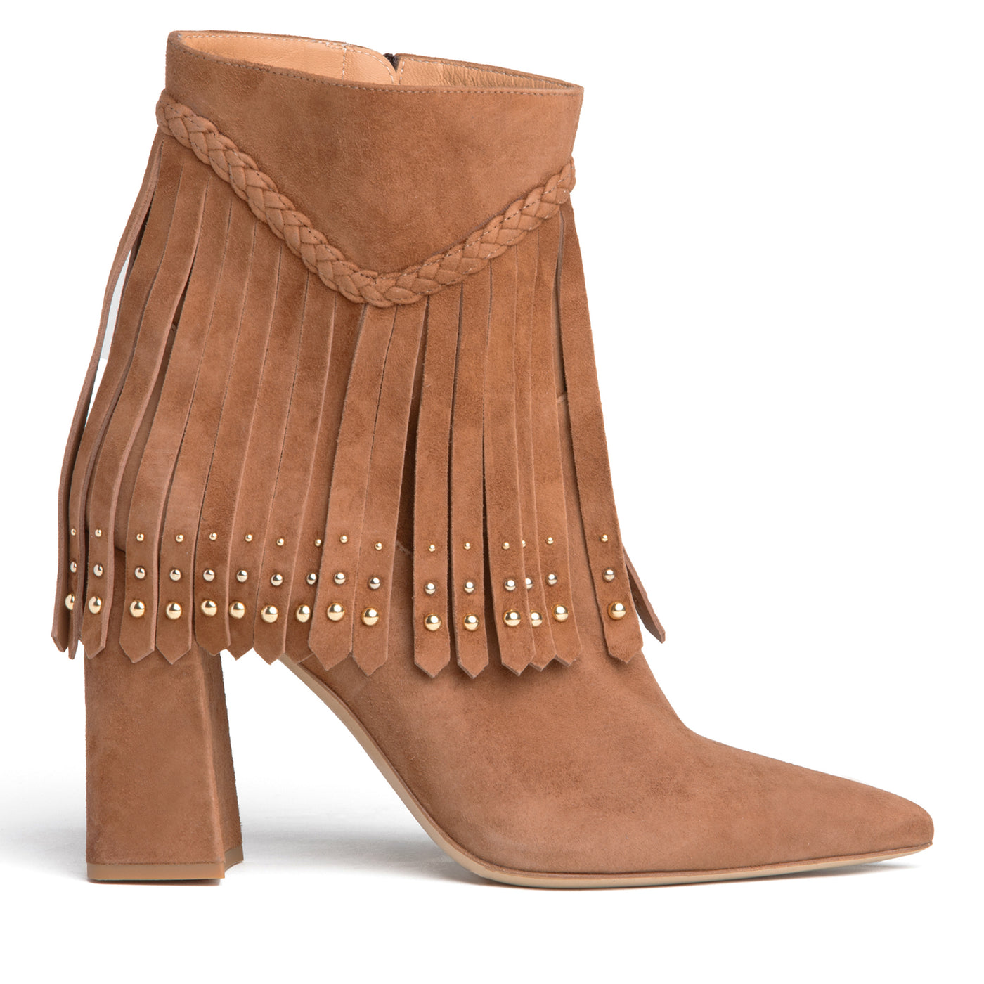 Tal Ankle Suede Fringe Bootie