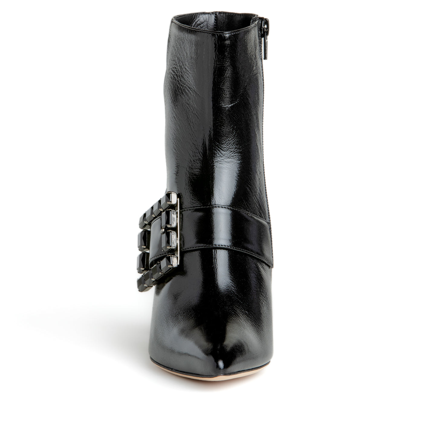 Tammi Black Patent Leather Bootie