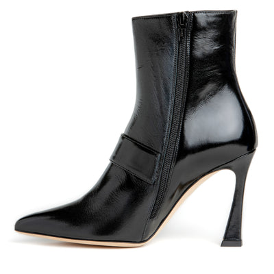 Tammi Black Patent Leather Bootie