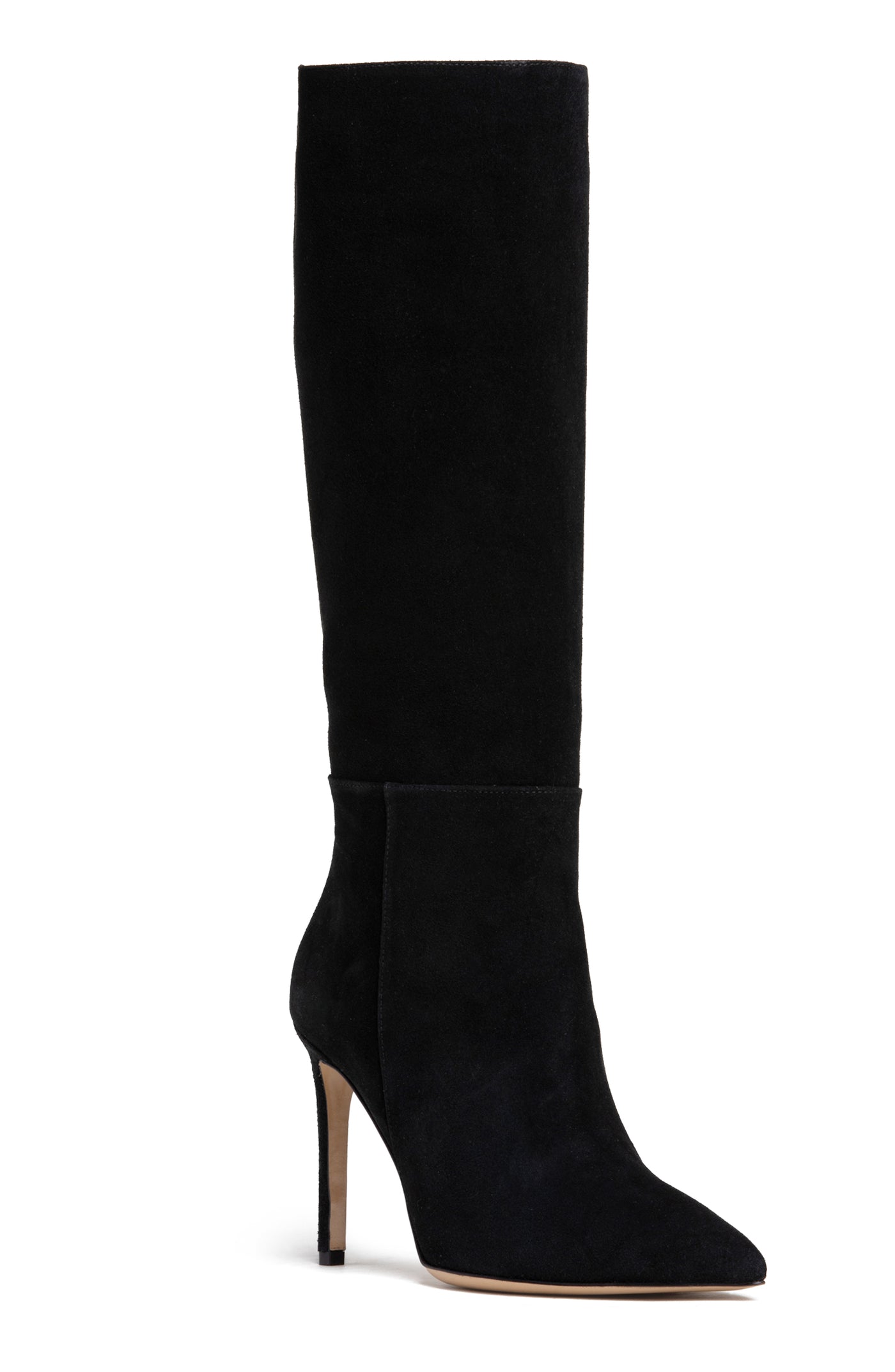 Women Knee high Tall Boot - Black Suede