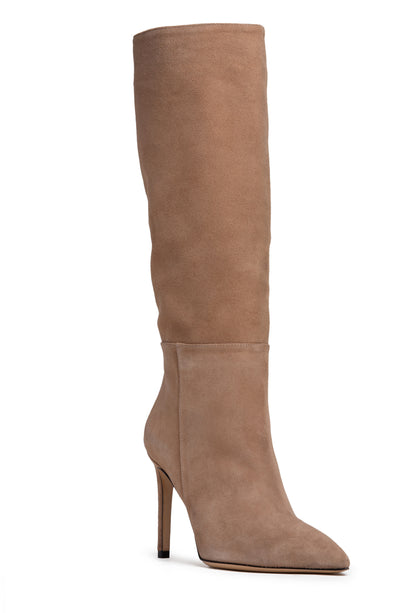 Women Knee-high Tall Boot - Brown Suede
