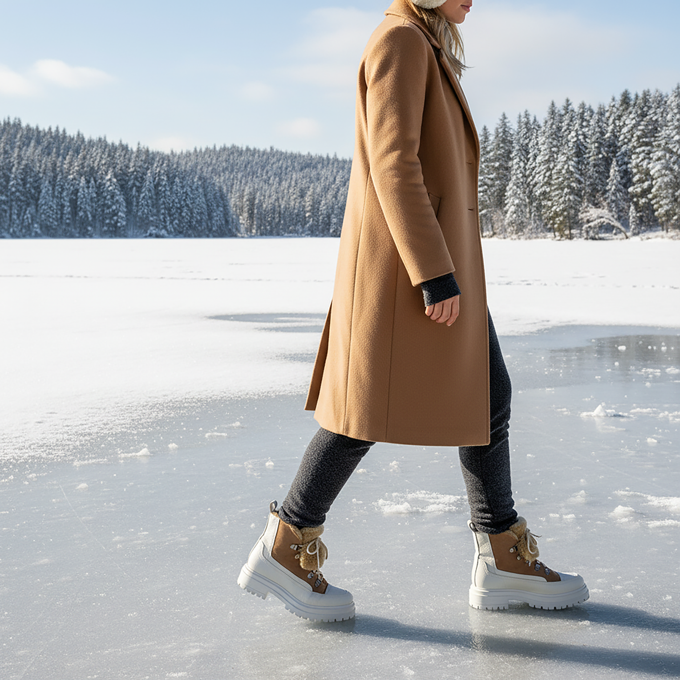 Francy Leather & Faux Fur Hiking Ankle Bootie
