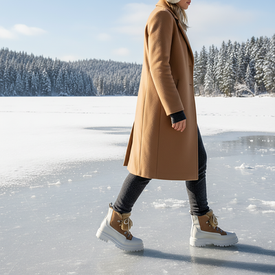 Francy Leather & Faux Fur Hiking Ankle Bootie