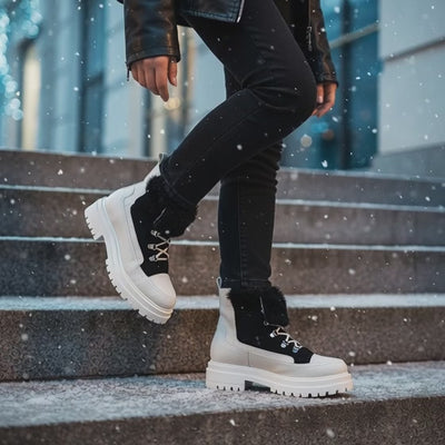 Francy Leather & Faux Fur Hiking Ankle Bootie