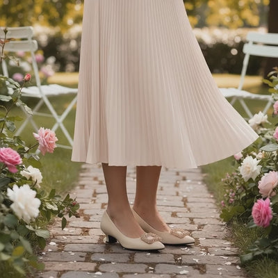 Elsie Micro Heel Leather Pump