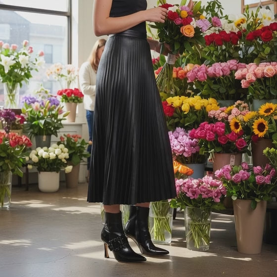 Tammi Black Patent Leather Bootie