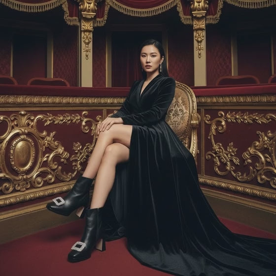 Scarlet Leather Bootie