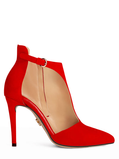 Shirley Red Suede Shootie