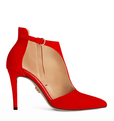 Shirley Red Suede Shootie