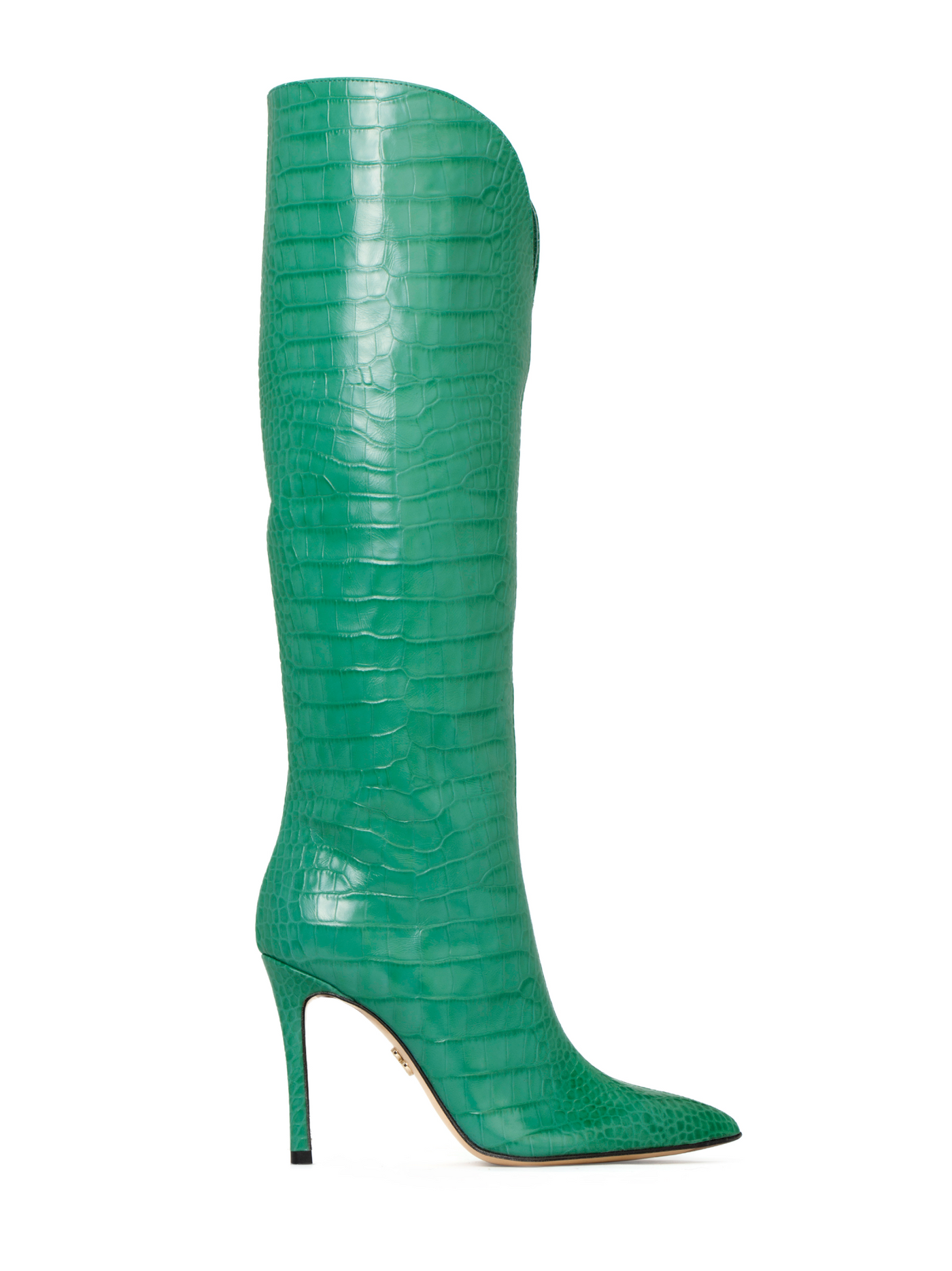 Peyton Knee-High Embossed Leather Stiletto Boot